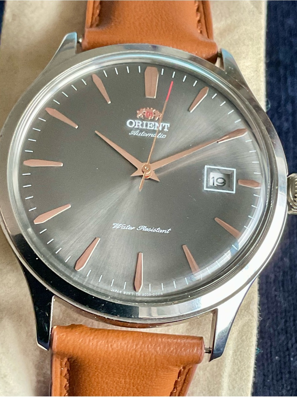 Excellent Automatic Orient Bambino Version 4 Radiant Brown Dial